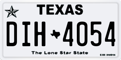 TX license plate DIH4054
