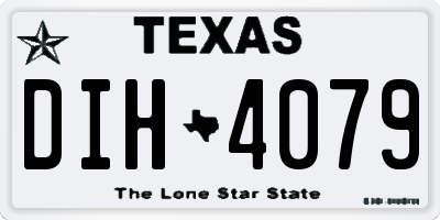 TX license plate DIH4079