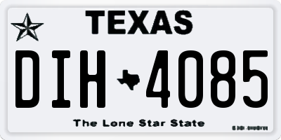 TX license plate DIH4085