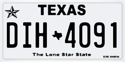 TX license plate DIH4091