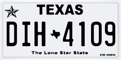 TX license plate DIH4109