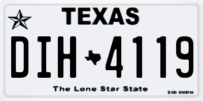 TX license plate DIH4119