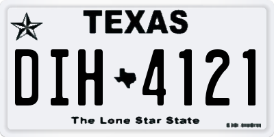 TX license plate DIH4121