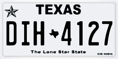 TX license plate DIH4127