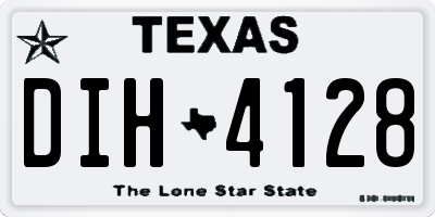 TX license plate DIH4128
