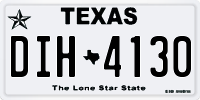 TX license plate DIH4130