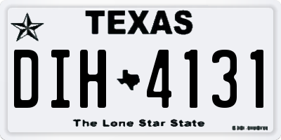 TX license plate DIH4131