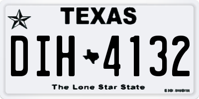 TX license plate DIH4132