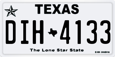 TX license plate DIH4133