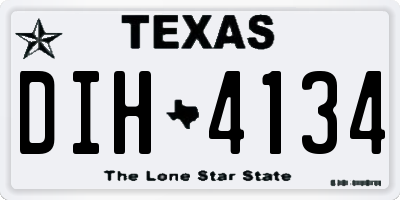 TX license plate DIH4134