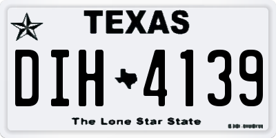 TX license plate DIH4139