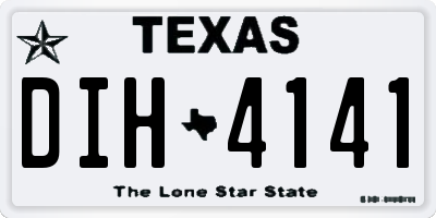 TX license plate DIH4141