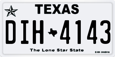 TX license plate DIH4143