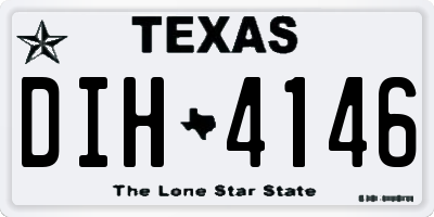 TX license plate DIH4146