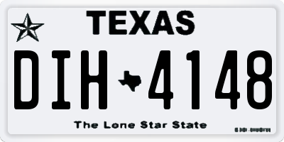TX license plate DIH4148