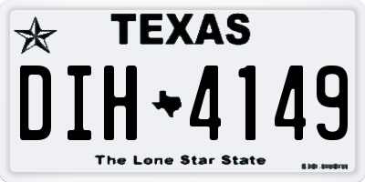 TX license plate DIH4149