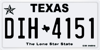 TX license plate DIH4151
