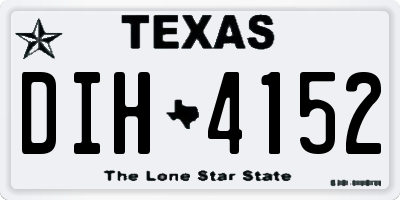 TX license plate DIH4152