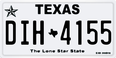 TX license plate DIH4155