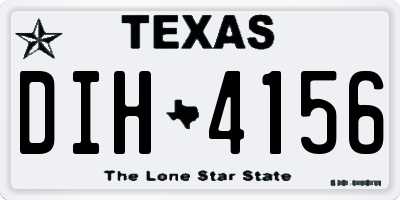 TX license plate DIH4156