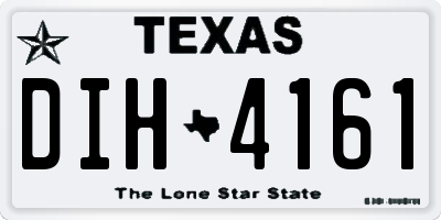 TX license plate DIH4161