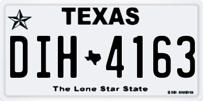 TX license plate DIH4163