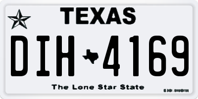 TX license plate DIH4169