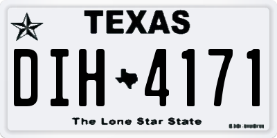 TX license plate DIH4171