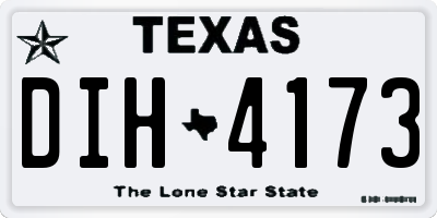 TX license plate DIH4173