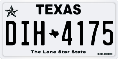 TX license plate DIH4175