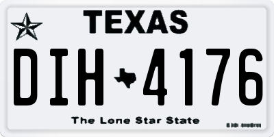 TX license plate DIH4176