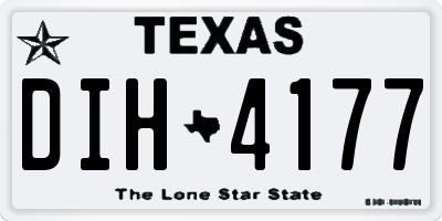 TX license plate DIH4177