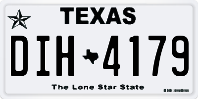 TX license plate DIH4179