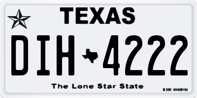 TX license plate DIH4222