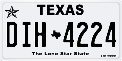 TX license plate DIH4224