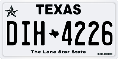 TX license plate DIH4226
