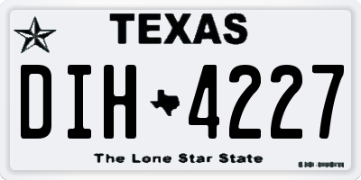 TX license plate DIH4227