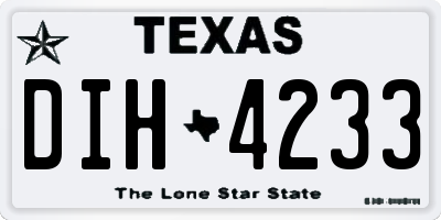TX license plate DIH4233