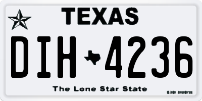 TX license plate DIH4236