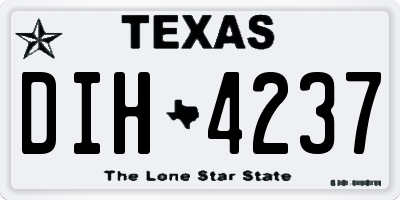TX license plate DIH4237