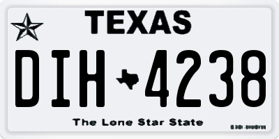 TX license plate DIH4238