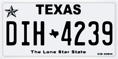 TX license plate DIH4239