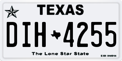 TX license plate DIH4255