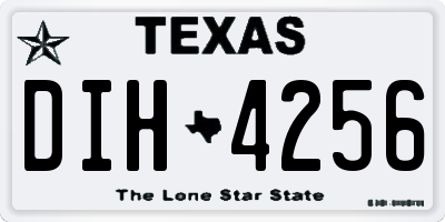 TX license plate DIH4256