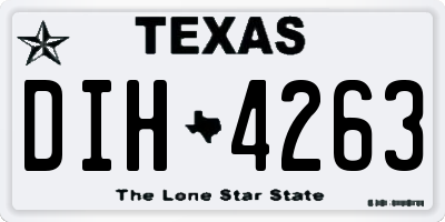 TX license plate DIH4263