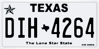 TX license plate DIH4264