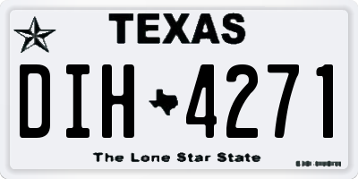 TX license plate DIH4271