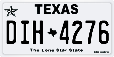 TX license plate DIH4276