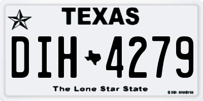 TX license plate DIH4279