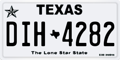 TX license plate DIH4282